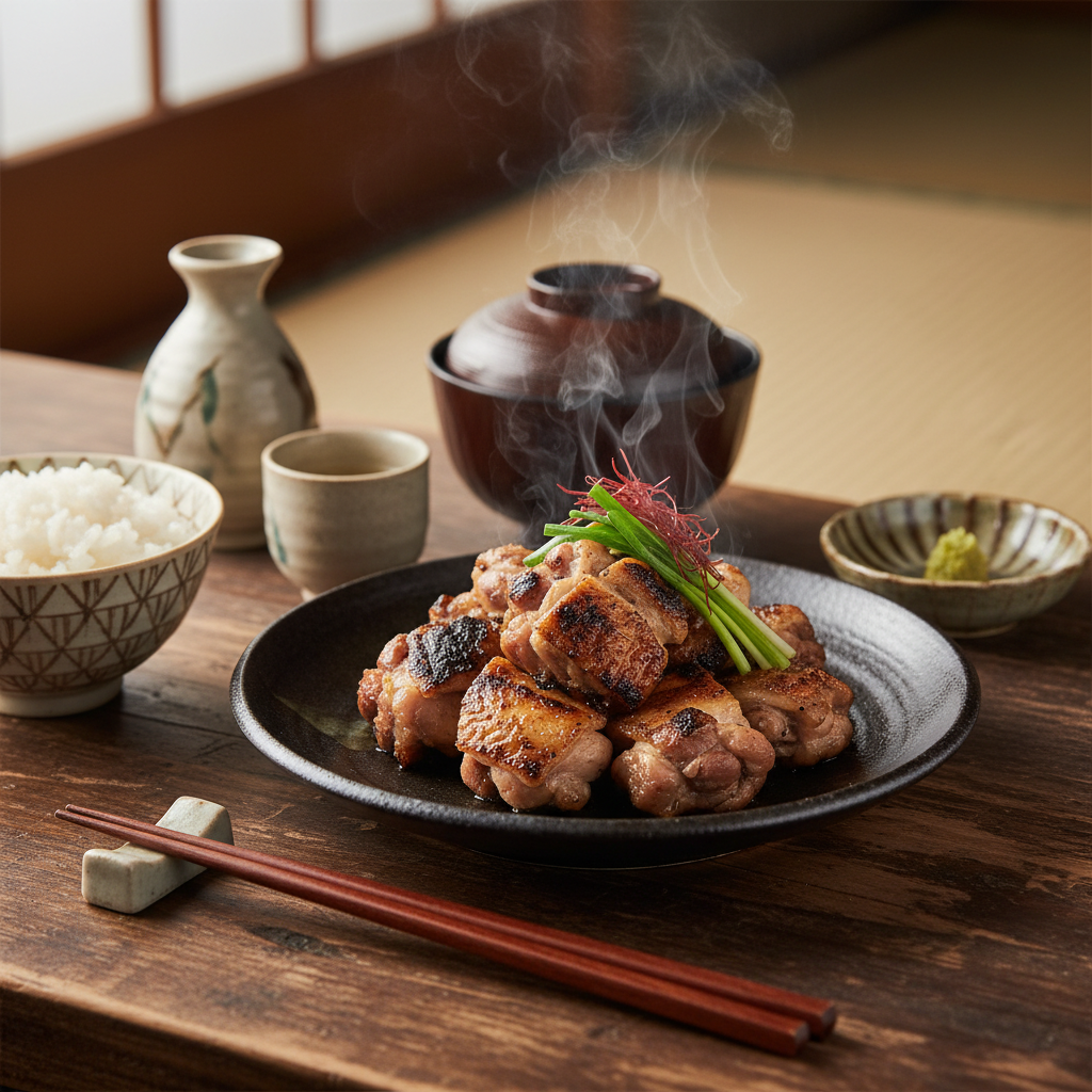 地鶏の炭火焼き 미야자키현